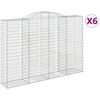 Image de vidaXL Gabions avec arc surélevé 6 pcs. 300x50x200/220cm Fer galvanisé