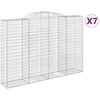 Image de vidaXL Gabions avec arc surélevé 7 pcs. 300x50x200/220cm Fer galvanisé