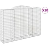 Image de vidaXL Gabions avec arc surélevé 10 pcs 300x50x200/220cm Fer galvanisé