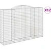 Image de vidaXL Gabions avec arc surélevé 12 pcs 300x50x200/220cm Fer galvanisé