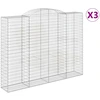 Image de vidaXL Gabions avec arc surélevé 3 pcs. 300x50x220/240cm Fer galvanisé