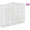 Image de vidaXL Gabions avec arc surélevé 4 pcs. 300x50x220/240cm Fer galvanisé