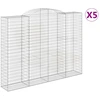 Image de vidaXL Gabions avec arc surélevé 5 pcs. 300x50x220/240cm Fer galvanisé