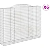 Image de vidaXL Gabions avec arc surélevé 6 pcs. 300x50x220/240cm Fer galvanisé