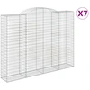 Image de vidaXL Gabions avec arc surélevé 7 pcs. 300x50x220/240cm Fer galvanisé