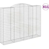 Image de vidaXL Gabions avec arc surélevé 11 pcs 300x50x220/240cm Fer galvanisé
