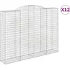 Image de vidaXL Gabions avec arc surélevé 12 pcs 300x50x220/240cm Fer galvanisé