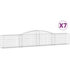 Image de vidaXL Gabions avec arc surélevé 7 pcs. 400x30x60/80 cm Fer galvanisé