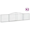 Image de vidaXL Gabions avec arc surélevé 2 pcs. 400x30x80/100cm Fer galvanisé