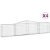 Image de vidaXL Gabions avec arc surélevé 4 pcs. 400x30x80/100cm Fer galvanisé