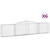 Image de vidaXL Gabions avec arc surélevé 6 pcs. 400x30x80/100cm Fer galvanisé