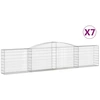 Image de vidaXL Gabions avec arc surélevé 7 pcs. 400x30x80/100cm Fer galvanisé