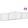 Image de vidaXL Gabions avec arc surélevé 8 pcs. 400x30x80/100cm Fer galvanisé