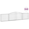 Image de vidaXL Gabions avec arc surélevé 10 pcs. 400x30x80/100cm Fer galvanisé