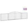 Image de vidaXL Gabions avec arc surélevé 20 pcs. 400x30x80/100cm Fer galvanisé