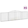 Image de vidaXL Gabions avec arc surélevé 5 pcs. 400x30x100/120cm Fer galvanisé