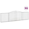Image de vidaXL Gabions avec arc surélevé 6 pcs. 400x30x100/120cm Fer galvanisé