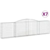 Image de vidaXL Gabions avec arc surélevé 7 pcs. 400x30x100/120cm Fer galvanisé