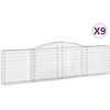 Image de vidaXL Gabions avec arc surélevé 9 pcs. 400x30x100/120cm Fer galvanisé