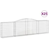 Image de vidaXL Gabions avec arc surélevé 25pcs. 400x30x100/120cm Fer galvanisé