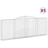 Image de vidaXL Gabions avec arc surélevé 5 pcs. 400x30x140/160cm Fer galvanisé