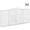 Image de vidaXL Gabions avec arc surélevé 4 pcs. 400x30x180/200cm Fer galvanisé