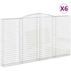 Image de vidaXL Gabions avec arc surélevé 6 pcs. 400x30x220/240cm Fer galvanisé