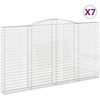 Image de vidaXL Gabions avec arc surélevé 7 pcs. 400x30x220/240cm Fer galvanisé