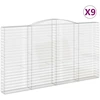 Image de vidaXL Gabions avec arc surélevé 9 pcs. 400x30x220/240cm Fer galvanisé