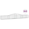 Image de vidaXL Gabions avec arc surélevé 15 pcs. 400x50x40/60cm Fer galvanisé