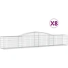 Image de vidaXL Gabions avec arc surélevé 8 pcs. 400x50x60/80cm Fer galvanisé