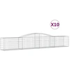 Image de vidaXL Gabions avec arc surélevé 10 pcs. 400x50x60/80cm Fer galvanisé