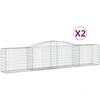 Image de vidaXL Gabions avec arc surélevé 2 pcs. 400x50x80/100cm Fer galvanisé