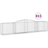 Image de vidaXL Gabions avec arc surélevé 15 pcs. 400x50x80/100cm Fer galvanisé