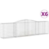 Image de vidaXL Gabions avec arc surélevé 6 pcs. 400x50x100/120cm Fer galvanisé