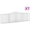 Image de vidaXL Gabions avec arc surélevé 7 pcs. 400x50x100/120cm Fer galvanisé