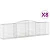 Image de vidaXL Gabions avec arc surélevé 8 pcs. 400x50x100/120cm Fer galvanisé