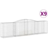 Image de vidaXL Gabions avec arc surélevé 9 pcs. 400x50x100/120cm Fer galvanisé