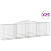 Image de vidaXL Gabions avec arc surélevé 25 pcs 400x50x100/120cm Fer galvanisé