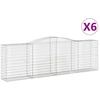 Image de vidaXL Gabions avec arc surélevé 6 pcs. 400x50x120/140cm Fer galvanisé
