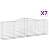 Image de vidaXL Gabions avec arc surélevé 7 pcs. 400x50x120/140cm Fer galvanisé