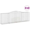 Image de vidaXL Gabions avec arc surélevé 10 pcs 400x50x120/140cm Fer galvanisé