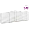 Image de vidaXL Gabions avec arc surélevé 25 pcs 400x50x120/140cm Fer galvanisé
