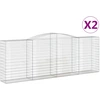 Image de vidaXL Gabions avec arc surélevé 2 pcs. 400x50x140/160cm Fer galvanisé