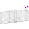 Image de vidaXL Gabions avec arc surélevé 4 pcs. 400x50x140/160cm Fer galvanisé