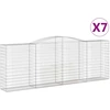 Image de vidaXL Gabions avec arc surélevé 7 pcs. 400x50x140/160cm Fer galvanisé