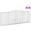 Image de vidaXL Gabions avec arc surélevé 10 pcs 400x50x140/160cm Fer galvanisé