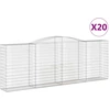 Image de vidaXL Gabions avec arc surélevé 20 pcs 400x50x140/160cm Fer galvanisé