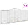 Image de vidaXL Gabions avec arc surélevé 4 pcs. 400x50x160/180cm Fer galvanisé