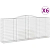 Image de vidaXL Gabions avec arc surélevé 6 pcs. 400x50x160/180cm Fer galvanisé